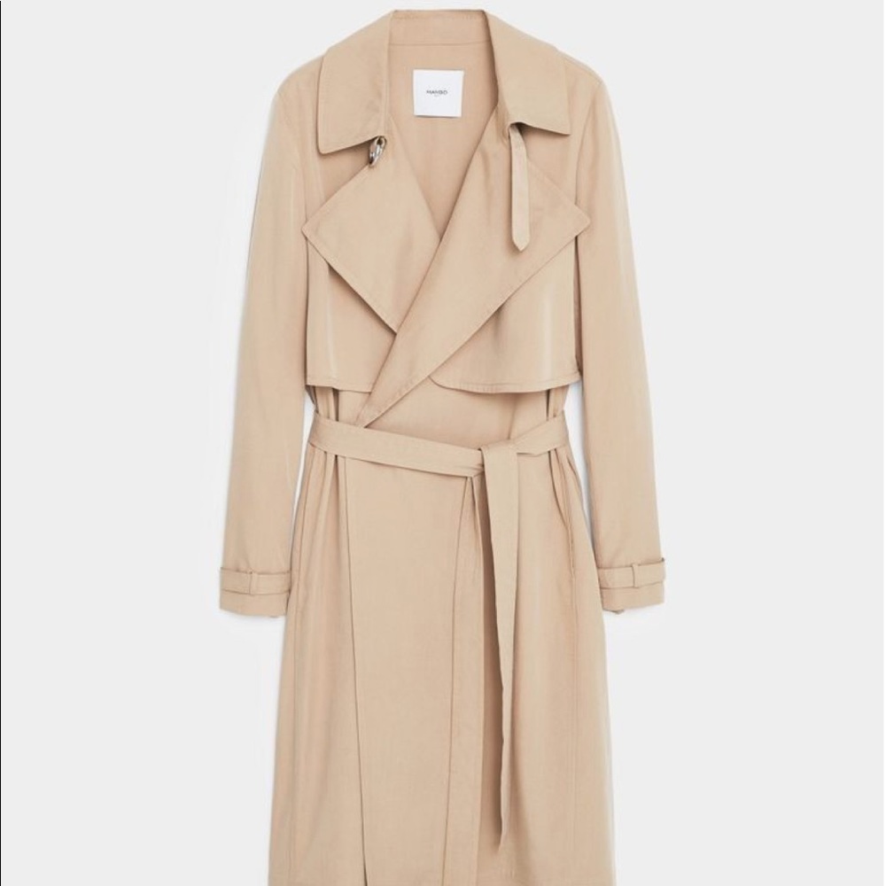 Mango flowy trench coat